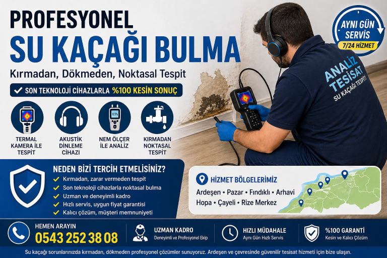 profesyonel su kacagi bulma